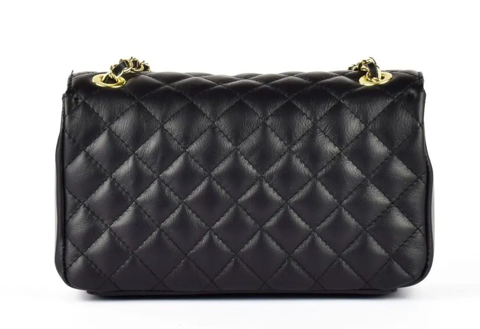 Borsa a spalla e tracolla in pelle BP25 Nero