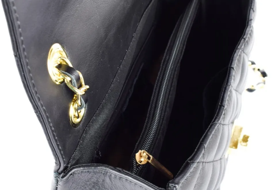 Borsa a spalla e tracolla in pelle BP25 Nero