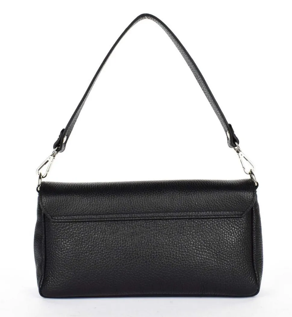 Borsa a spalla e tracolla in pelle 20091 Nera