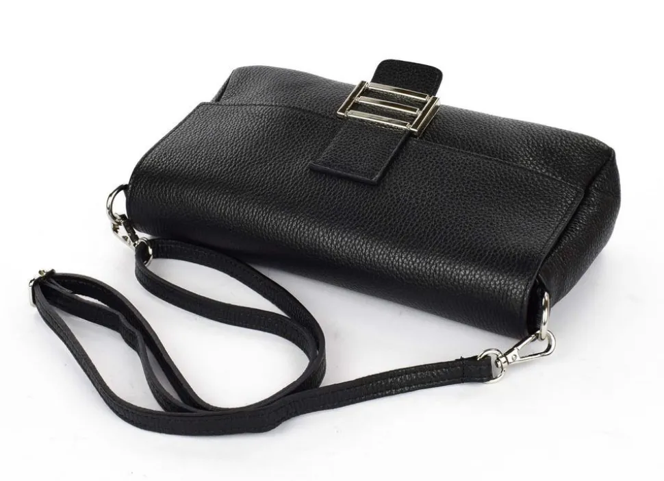 Borsa a spalla e tracolla in pelle 20091 Nera