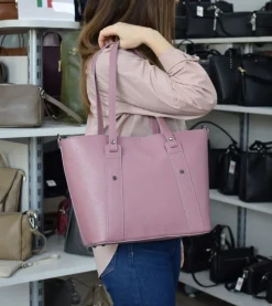 Borsa a spalla in pelle 20156 Rosa