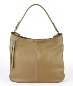 Borsa a spalla in pelle 20052 Taupe