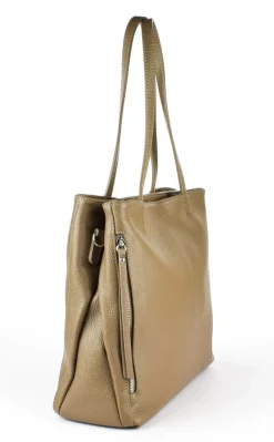 Borsa a spalla in pelle 20051 Taupe