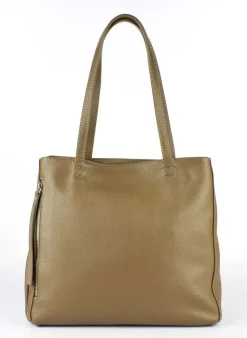 Borsa a spalla in pelle 20051 Taupe