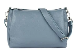 Borsa a tracolla in pelle 20103 Azzurra