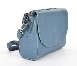 Borsa a tracolla in pelle 20008 Azzurro