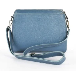 Borsa a tracolla in pelle 20008 Azzurro