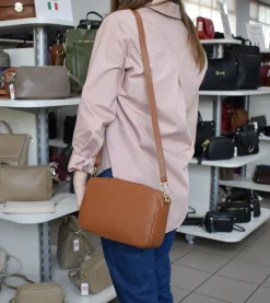 Borsa a tracolla in pelle 20104 Beige