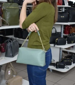 Borsa a tracolla in pelle 20169 Beige