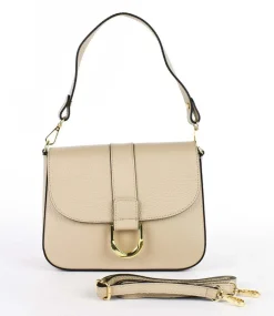 Borsa a tracolla in pelle 20158 Beige