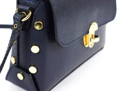 Borsa a tracolla in pelle 20001 Blu