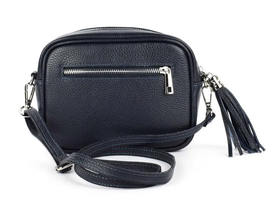 Borsa a tracolla in pelle 20102 Blu