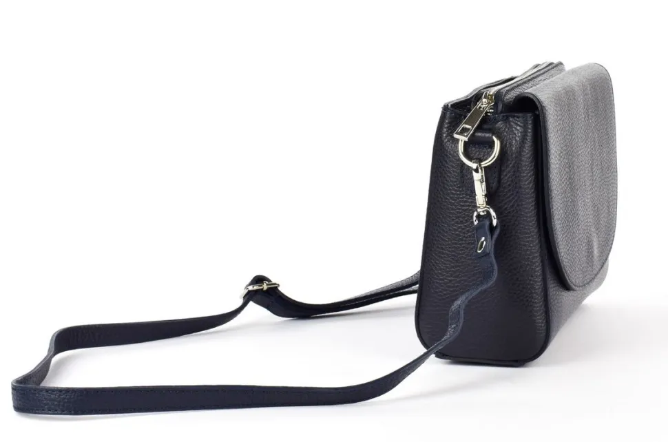 Borsa a tracolla in pelle 20008 Blu