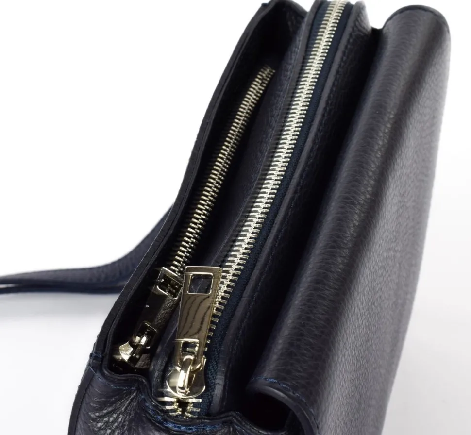 Borsa a tracolla in pelle 20008 Blu