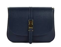 Borsa a tracolla in pelle BP30 Blu