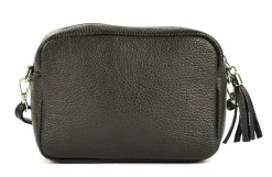 Borsa a tracolla in pelle BP06 Nera