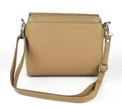 Borsa a tracolla in pelle 20008 Ecru