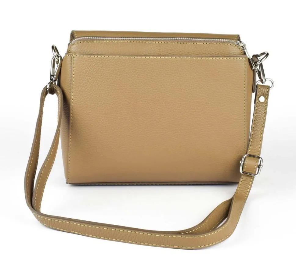 Borsa a tracolla in pelle 20008 Ecru