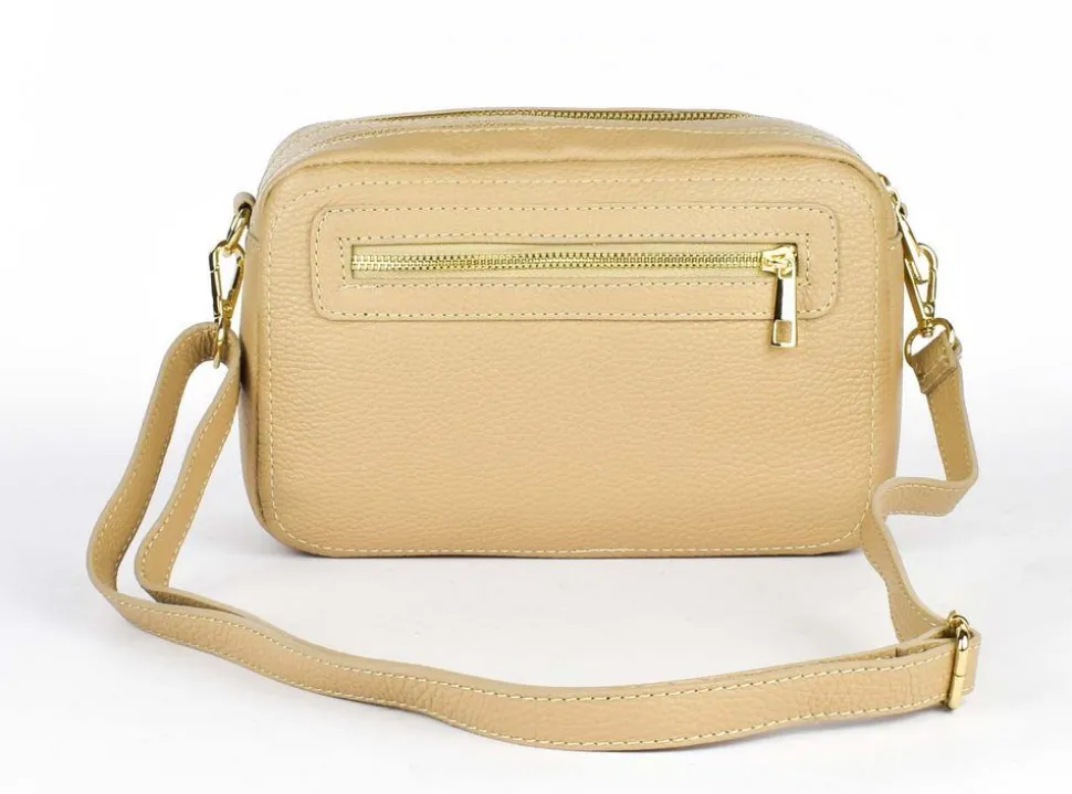 Borsa a tracolla in pelle 20104 Ecru