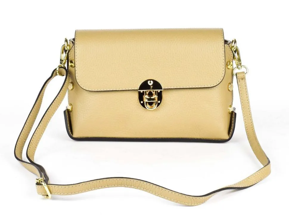 Borsa a tracolla in pelle 20001 Ecru