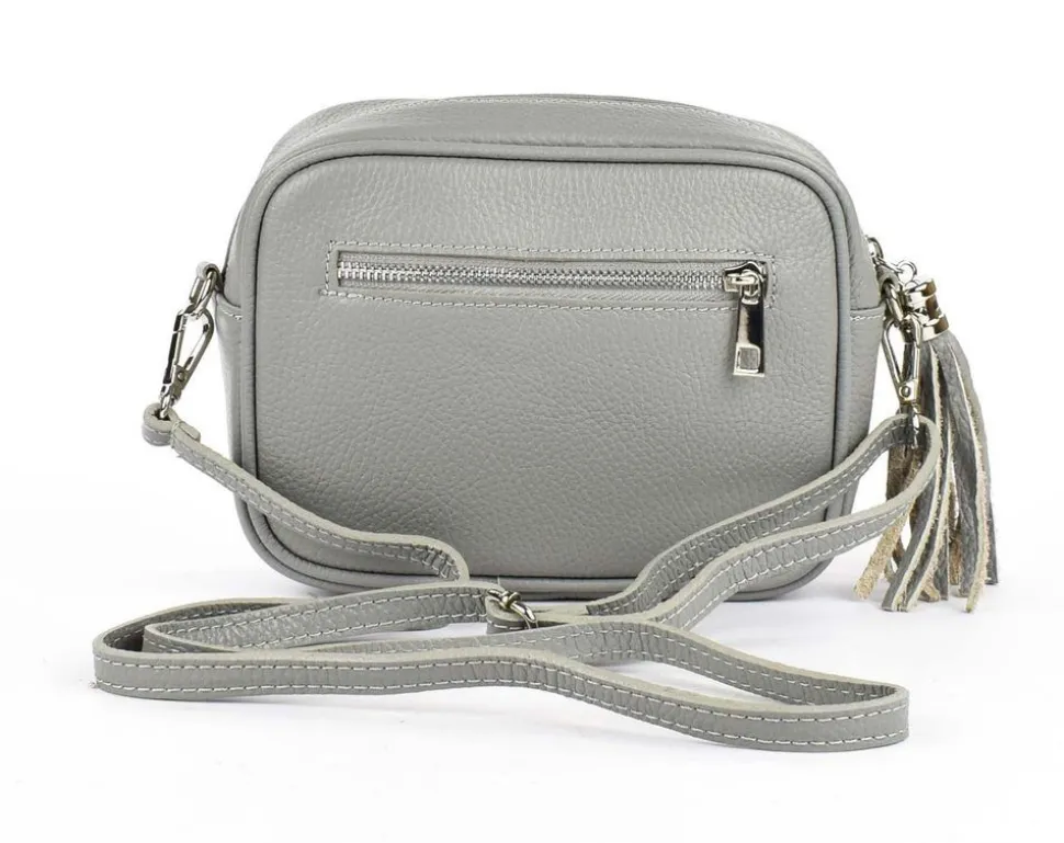 Borsa a tracolla in pelle 20102 Grigia