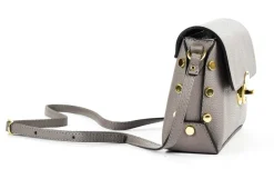 Borsa a tracolla in pelle 20001 Grigio