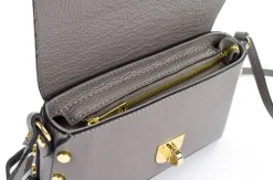 Borsa a tracolla in pelle 20001 Grigio