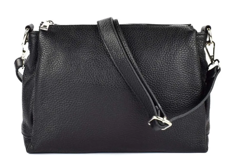 Borsa a tracolla in pelle 20103 Nera
