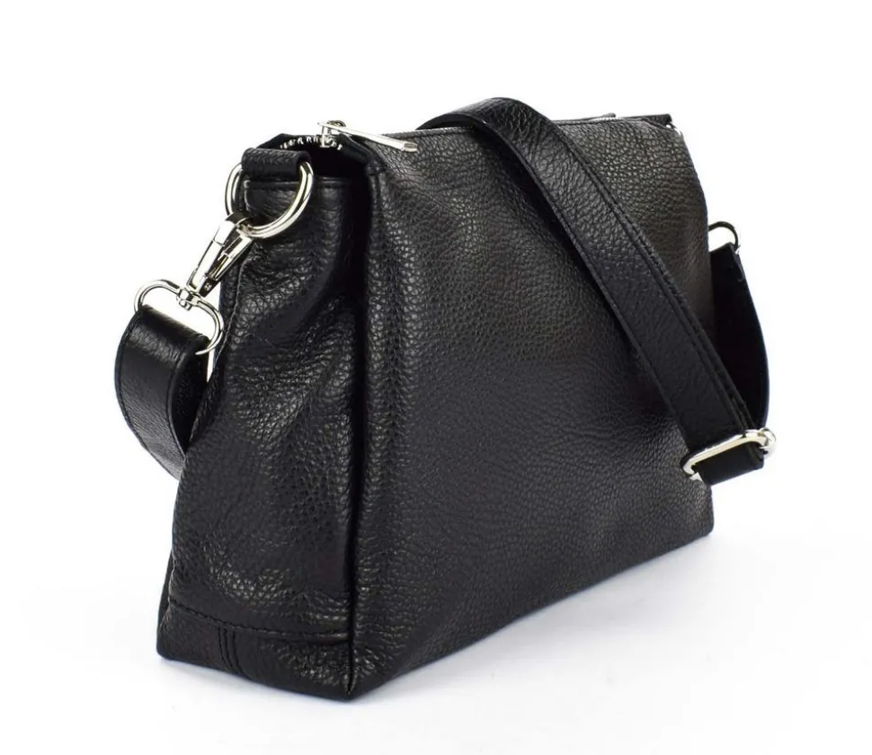 Borsa a tracolla in pelle 20103 Nera