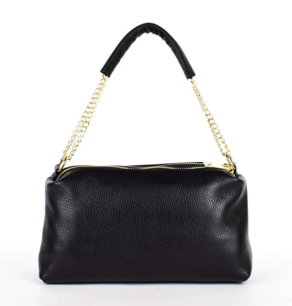 Borsa a tracolla in pelle 20169 Nero