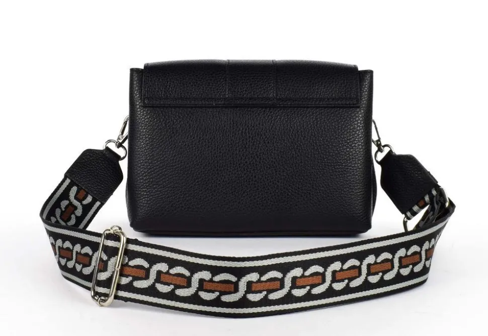 Borsa a tracolla in pelle 20171 Nero