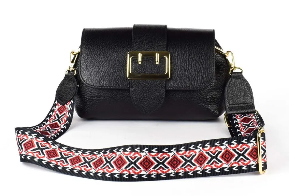 Borsa a tracolla in pelle 20161 Nero