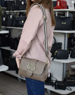 Borsa a tracolla in pelle 20161 Nero