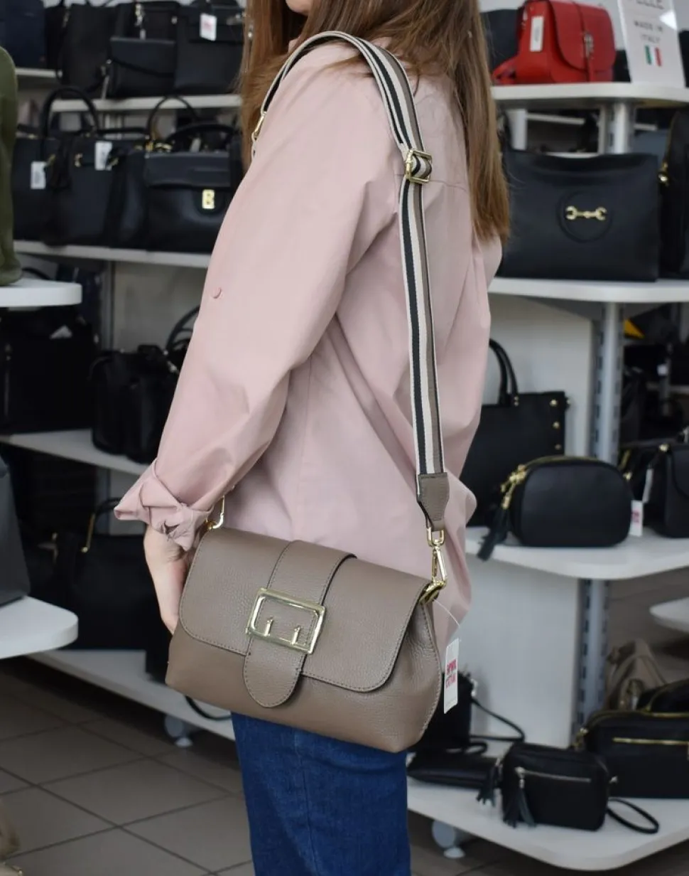 Borsa a tracolla in pelle 20161 Nero