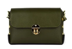 Borsa a tracolla in pelle 20001 Verde