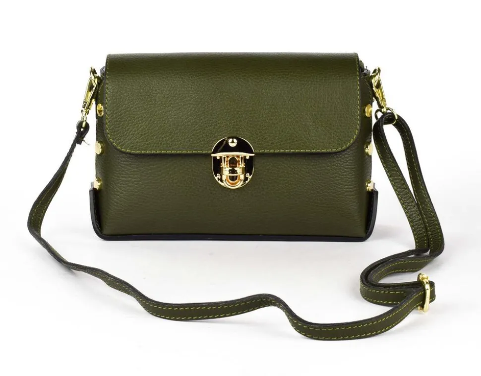 Borsa a tracolla in pelle 20001 Verde