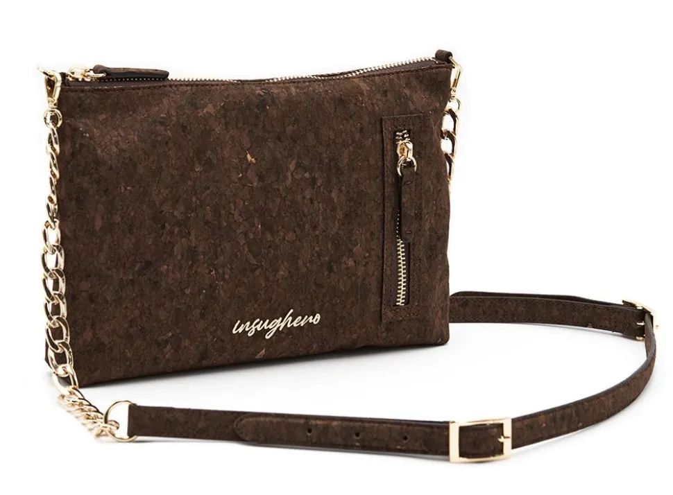 Borsa a tracolla piccola Insughero Cortina Marrone