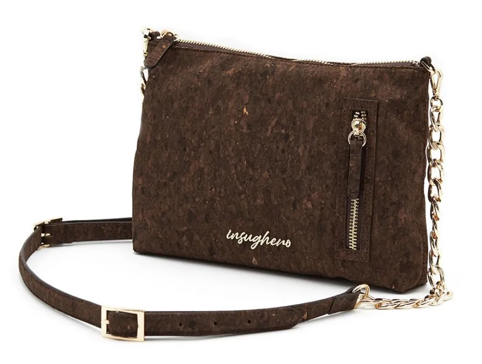 Borsa a tracolla piccola Insughero Cortina Marrone