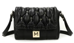 Borsa a tracolla trapuntata con strass Mimì-Muà Nera