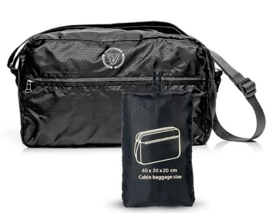 Borsa cabina pieghevole Roncato 9198 nero 40x30x20