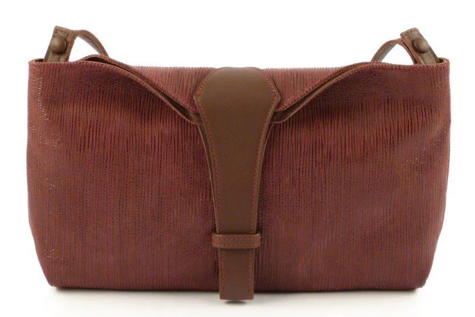 Borsa donna Emporio Cattani Eva Righe Bordeaux
