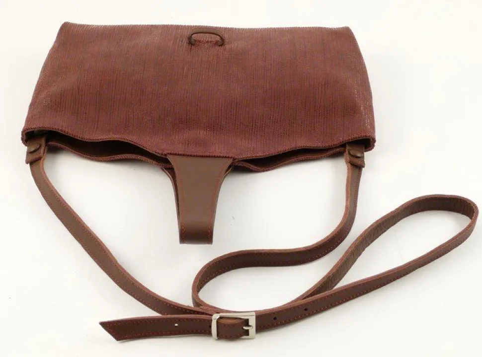 Borsa donna Emporio Cattani Eva Righe Bordeaux
