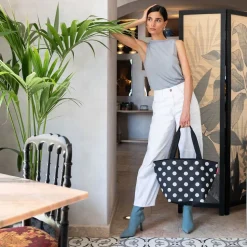 Borsa donna Reisenthel shopper M Dots White