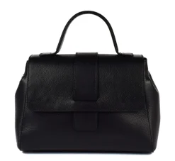 Borsa in pelle a mano e tracolla 20069 Nera