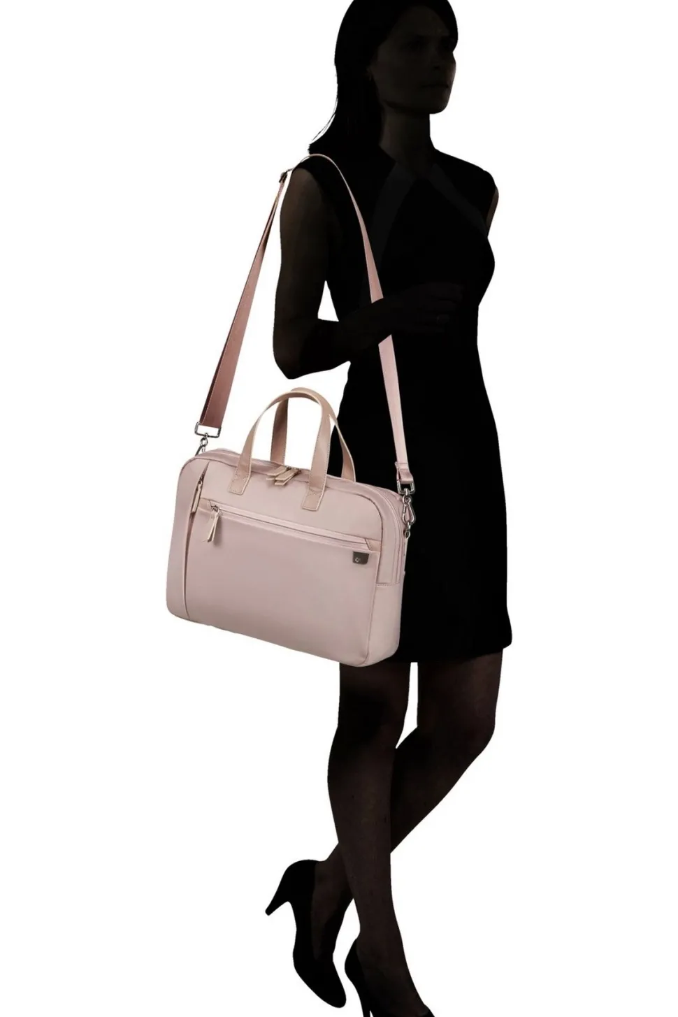 Borsa lavoro donna 2 comparti 15,6" Samsonite Eco Wave Stone Grey