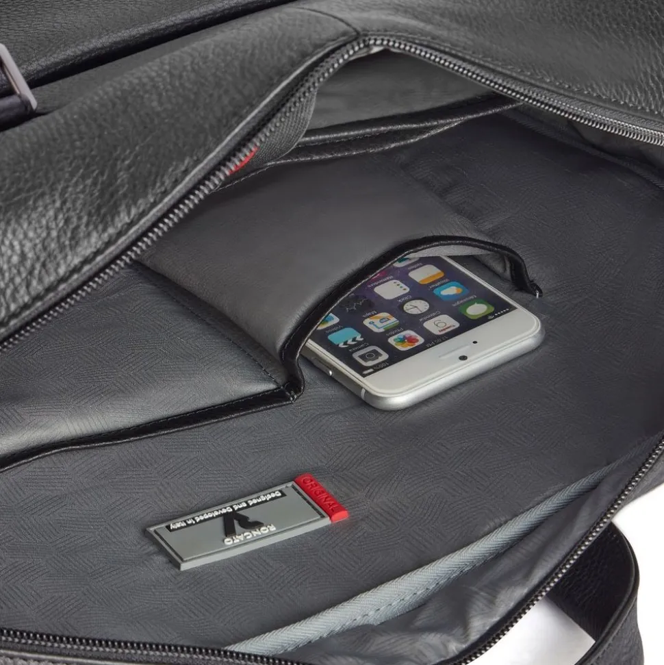 Borsa lavoro in pelle Roncato Alaska 2428 Nero