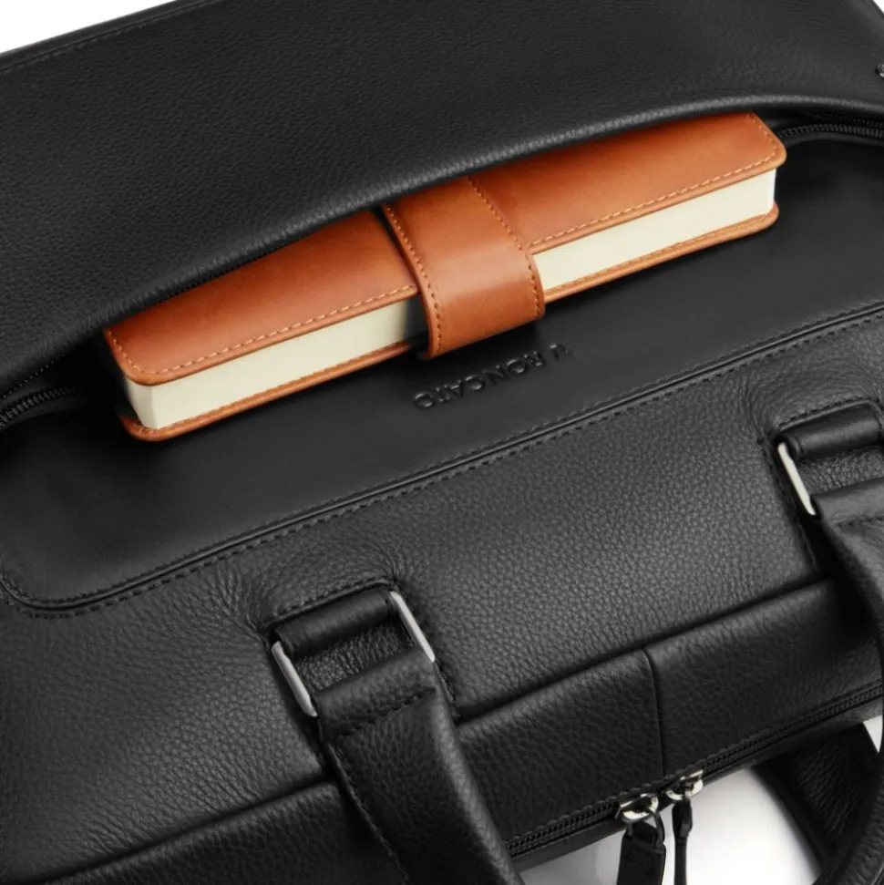 Borsa lavoro in pelle Roncato Alaska 2428 Nero