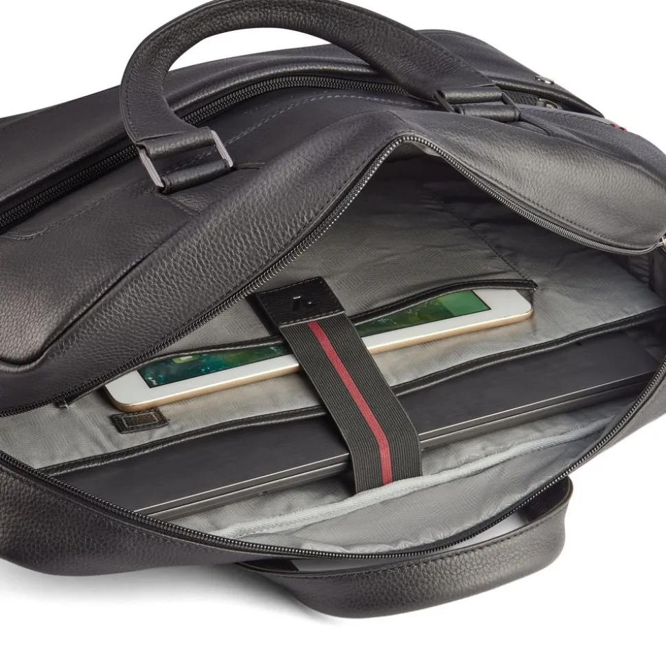 Borsa lavoro in pelle Roncato Alaska 2428 Nero