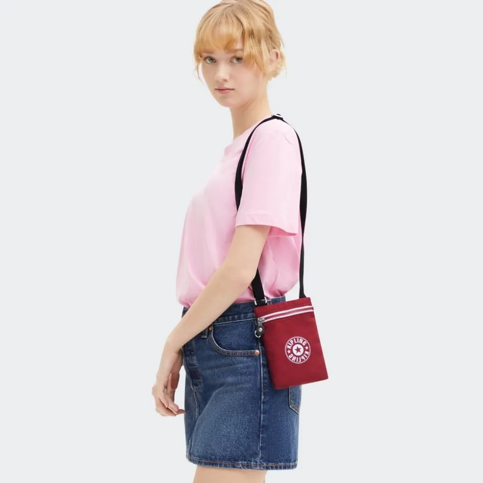 Borsa piccola a tracolla Kipling Afia Lite Funky Red