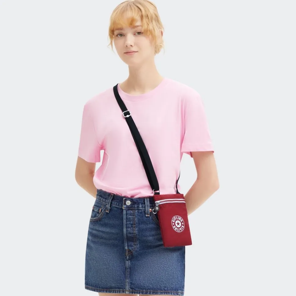 Borsa piccola a tracolla Kipling Afia Lite Funky Red